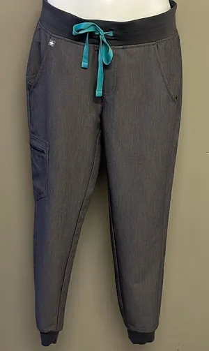 FIGS Heather Grey High Waisted Jogger Medical Scrub Pull-On Cargo Pant PO3743-XS thumbnail 1