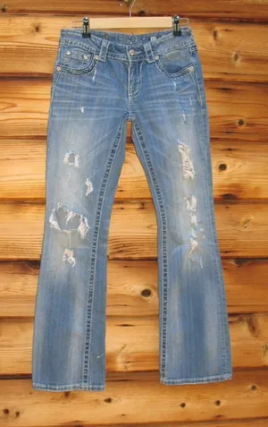 Miss Me Distressed Boot Cut Jeans thumbnail 1