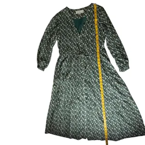 Trovata Birds of Paradise Green Floral Midi Dress‎ Size Small Button Front Boho thumbnail 8