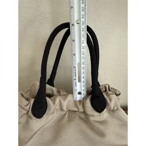 Vintage Talbots Purse‎ Satchel/Top Handle Bag Beige And Black thumbnail 7