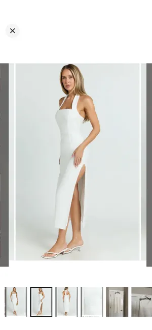 Showpo White Halter Dress thumbnail 3