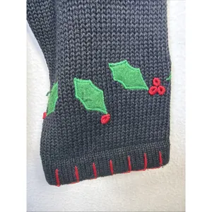 Victoria Harbour medium Embroidered Christmas Sweater Cardigan Sequin vintage thumbnail 3