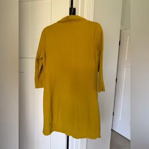 Boden Funnel Neck‎ Yellow Ribbed Dress thumbnail 4