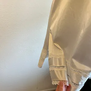 Sears USA Vintage 90s Silky Elastic Waist Lace Trim Skirt Dress Slip Size Small thumbnail 11