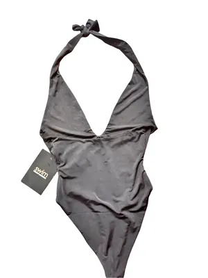 Naked Wardrobe Black Halter One-Piece Swimsuit thumbnail 3