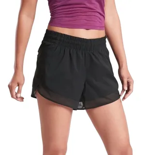 Athleta Mesh Racer Run 4” Short Black Small thumbnail 1
