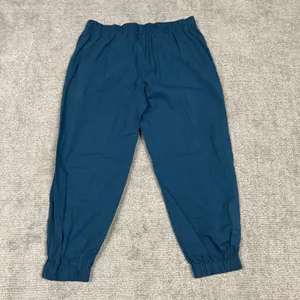 Halara Pants Womens XL Turquoise Blue Cotton Pockets Elastic Waist Joggers New thumbnail 6
