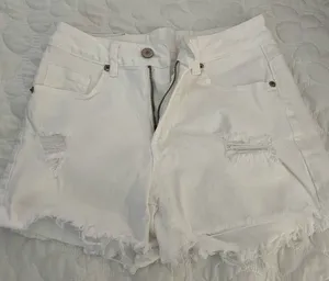 Amazon White distressed Jean shorts thumbnail 1