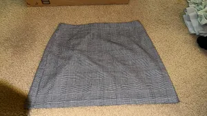 Black And White Plaid Mini Skirt thumbnail 2