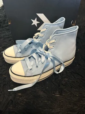 CONVERSE Ctas lift hi top blue platform lace up shoes sneakers women’s 7 new thumbnail 2
