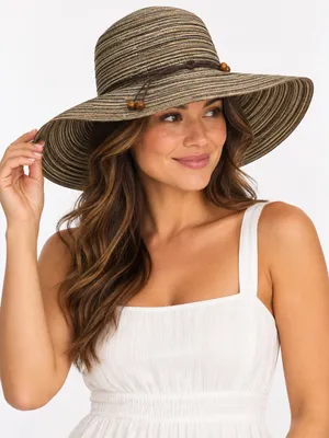CTR Summit Crushable Straw Hat Brown Mix M/L UPF 40+ Packable Sun Hat NWT thumbnail 1