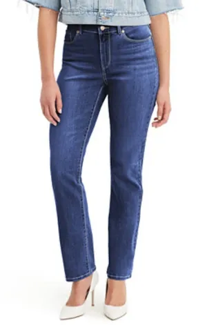 Signature by Levi Strauss Gold‎ Label Womens Mid-Rise Straight Jeans Size 12S thumbnail 1