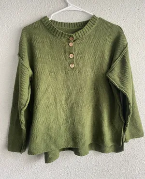 Green Button Sweater thumbnail 1