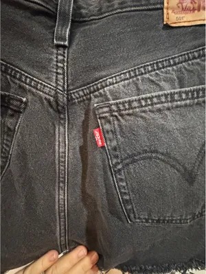 Levi's 501 Black Denim Cutoff Shorts Size 28 thumbnail 4