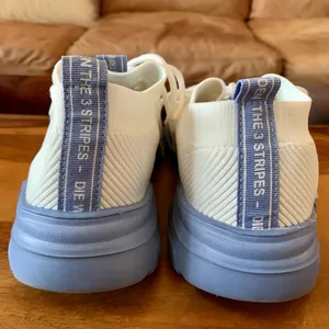 White Stretch Knit Sneakers Size 8.5 thumbnail 3