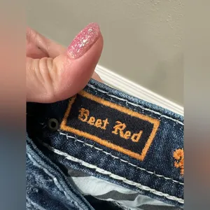 Rock Revival Beet Red Mid-Rise Skinny Stretch Jean thumbnail 8