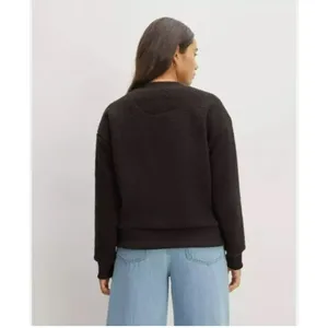 New Everlane Black Fleece Oversized Teddy Crewneck Sweater Small thumbnail 2