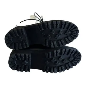 AQUA Fuzz Women’s Leather Lug Sole Sherpa Lace Up Winter Boot Black Size 6.5 thumbnail 10