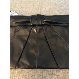 NWT Bonita Bag Women's Black Vinyl‎ Clutch Bag 15"x 9" thumbnail 3