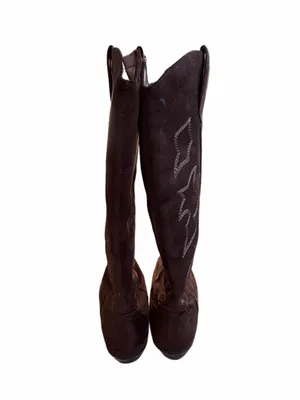 Soda Women’s Brown Suede Western Mid-Calf Boots thumbnail 5