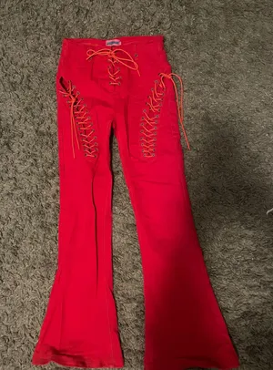 Red Flare Pants thumbnail 1