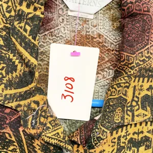 Vintage Patterns Shirt Women Large Geo Print Short Sleeve Button Down Blouse Y2K thumbnail 3