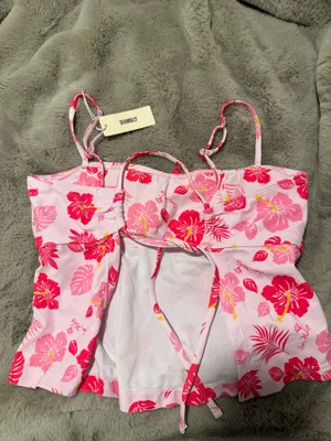 Seamolly Pink Floral Tankini Size M thumbnail 5