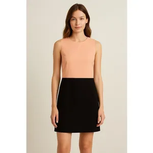 Gap Women Dress Sleeveless Colorblock Peach Black Size 0 thumbnail 2