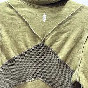 Free People Movement Markle Hoodie Women’s Large Olive Green Athleisure Grunge thumbnail 6