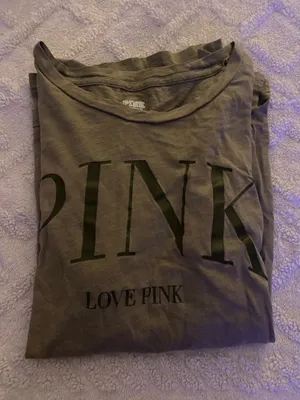 PINK Victoria's Secret Army Green T-Shirt thumbnail 2