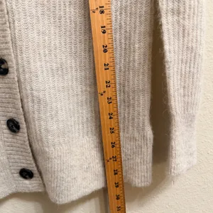 Everlane The Oversized Alpaca‎ Cardigan Oatmeal Cream/Gray Knit XXS Cozy Soft thumbnail 13