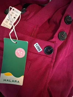 Halara M Peto Red waffle like Adjustable Strap Overalls With Front Pockets Size thumbnail 3