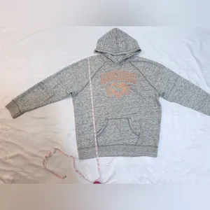 Vintage Abercrombie Glitter Logo Pullover Hoodie - Heather Grey - 15/16 (XS/S) thumbnail 10