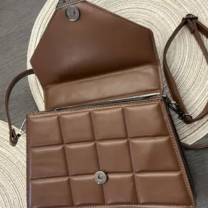 Fashion Rhombus brown‎ quilted crossbody shoulder bag thumbnail 13