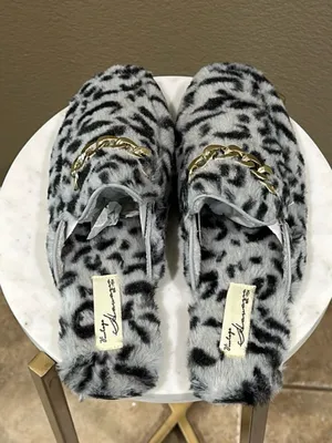 Vintage Havana Grey Cheetah Snug Slides thumbnail 2