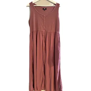 FRYE Women’s Maxi Dress Dusty Rose‎ Pink Mauve Size XL Sleeveless Button Front thumbnail 6