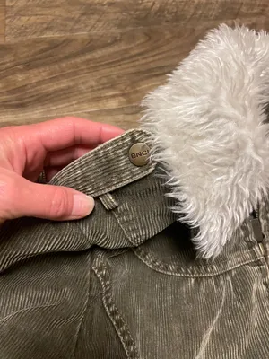 BNCI Olive Green Sherpa Collar Women's Corduroy Jacket Size Medium thumbnail 5