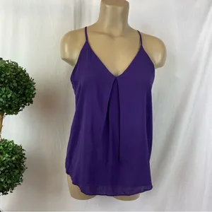 Alice + Olivia Silk Blend Purple Sleeveless Halter Top S thumbnail 2