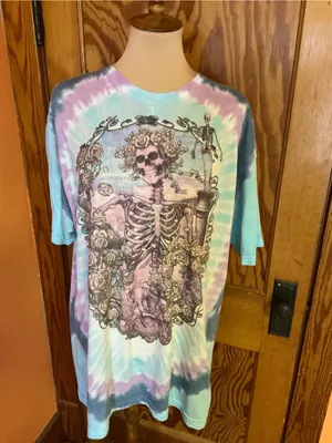 Liquid Blue Grateful Dead Bertha Tie Dye Graphic T Shirt XXL Deadhead Band Tee thumbnail 7