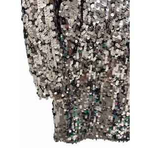 Bardot Valentina Sequin Long-Sleeve Mini Dress Smoke Women's‎ Size XS/2 thumbnail 7