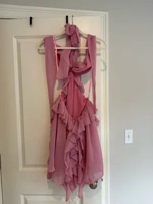 Selfie Leslie Santiago Cut-Out Ruffle Dress Blush thumbnail 7