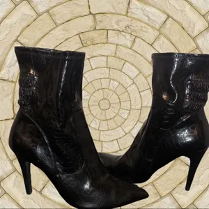 Jasmine collection over the ankle black boots thumbnail 3