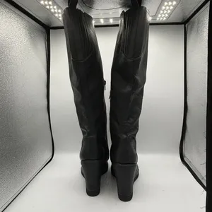 Zodiac Womens IGGY Faux Leather Knee-High Tall Wedge Boots‎ Shoes Sz 7.5 thumbnail 3