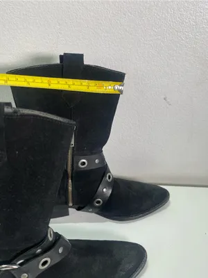 Free People x Faryl Robin Boots Barrel Harness Black Leather Western Biker Wmn 8 thumbnail 4