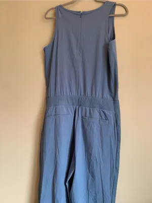 Athleta Sleeveless V-Neck Jumpsuit in Slate Blue Athletic Women Size 10 thumbnail 5