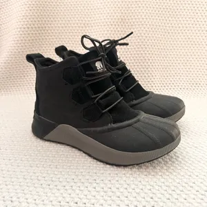 Sorel Black Gray Out 'N About III Classic Waterproof Ankle Boot NWOB 7.5 NL4431 thumbnail 2