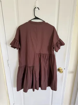 En Saison Brown Babydoll Mini Dress thumbnail 6