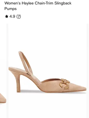 DOLCE VITA Haylee Slingback Pointed Toe Pump suede tan $140 summer 90s party thumbnail 4