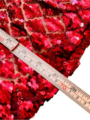 Emerald Sundae Red Sequin Strapless Bodycon Mini Dress XS Cocktail Party Holiday thumbnail 12