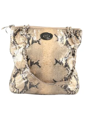DKNY 𖤐 Convertible Crossbody Leather Handbag 𖤐 Metallic Python 𖤐 Gold Chain thumbnail 3